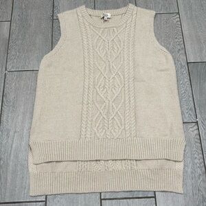 Joh Cashmere cable knit sweater vest Size XL